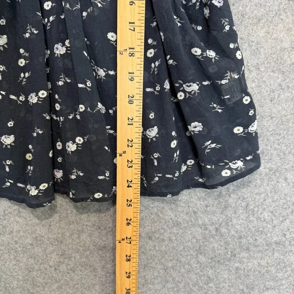 Ulla Johnson Anosha 100% Silk Blouse Womens 6 Floral Ruffle Cap Black Red Top - Picture 6 of 10